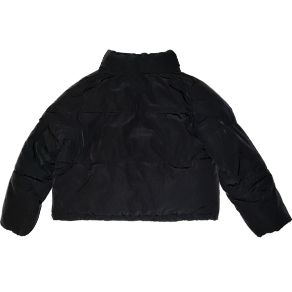 H&M Black Divided Puffer Jacket with Silver Tone Zipper Size 12 - Picture 3 of 6